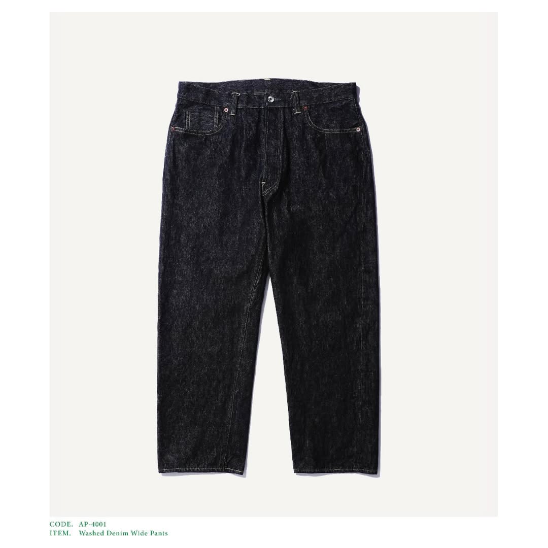 A.PRESSE 25SS Washed Denim Wide Pants